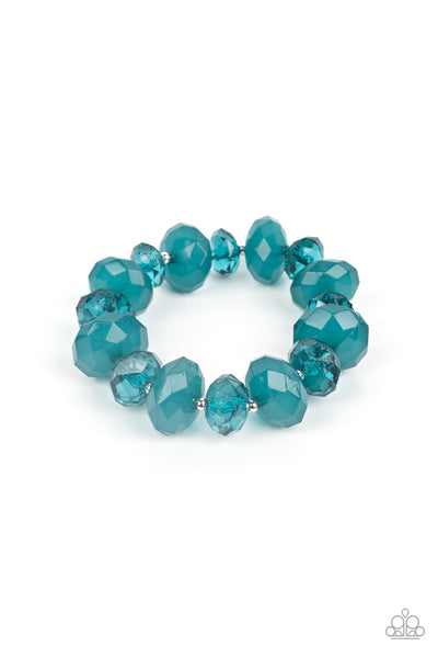 Keep GLOWING Forward - Blue Paparazzi Bracelet