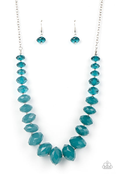 Happy-GLOW-Lucky - Blue Paprazzi Necklace