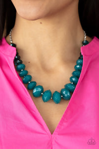 Happy-GLOW-Lucky - Blue Paprazzi Necklace