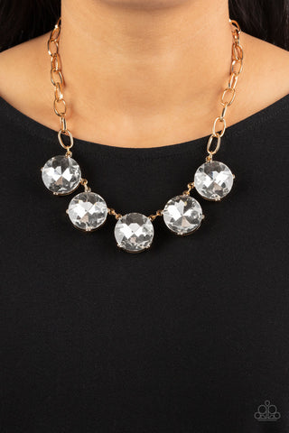 Limelight Luxury - Gold Paparazzi Necklace