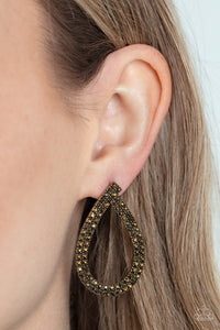 Diva Dust - Brass Paparazzi Post Earring