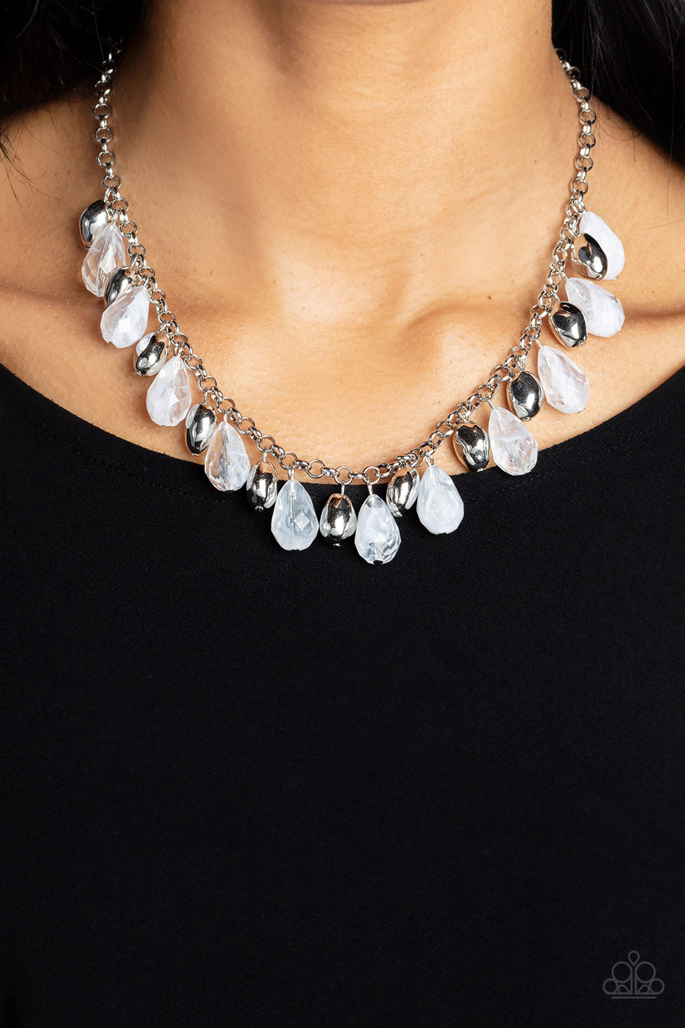 Summertime Tryst - White Paparazzi Necklace