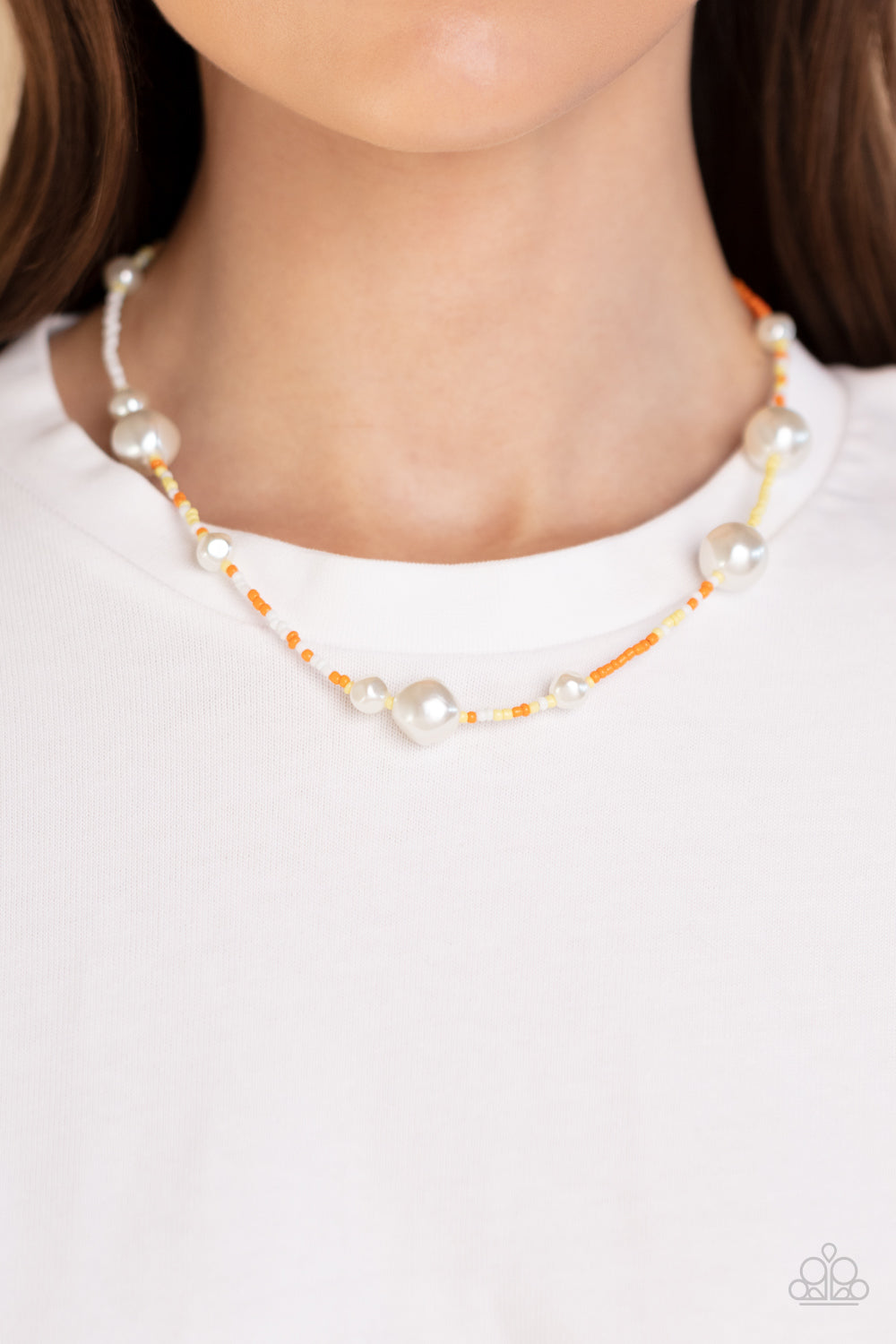 Modern Marina - Orange Paparazzi Necklace