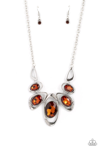 Hypnotic Twinkle Brown Paparazzi Necklace
