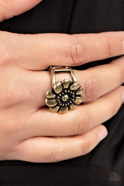 Floral Farmstead - Brass Paparazzi Ring