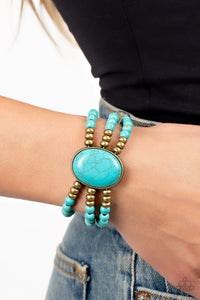 Stone Pools - Brass Paparazzi Bracelet