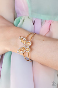 Butterfly Bella - Gold Paparazzi Bracelet