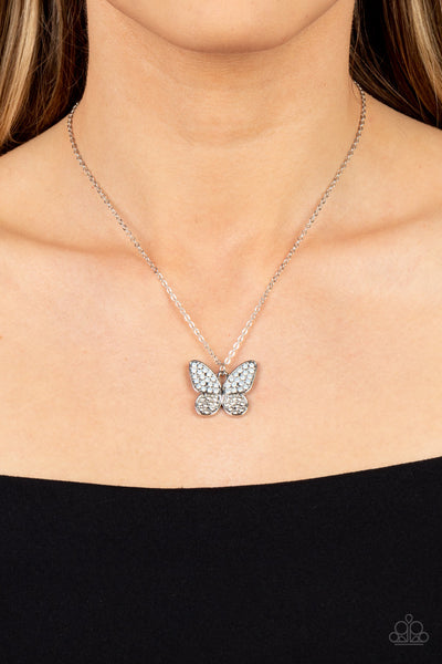 Flutter Forte - White Paparazzi Necklace