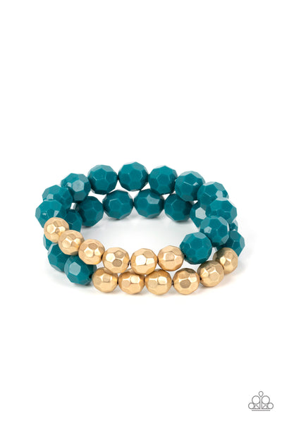 Grecian Glamour - Blue Paparazzi Bracelets