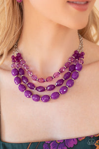 Tropical Hideaway Purple Paparazzi Necklace