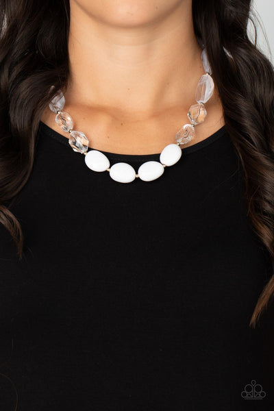 Private Paradise - White Paparazzi Necklace