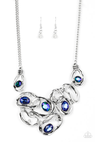 Warp Speed - Blue Paparazzi Necklace