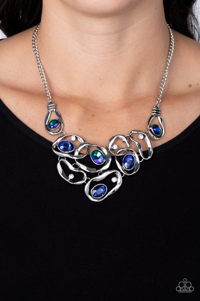 Warp Speed - Blue Paparazzi Necklace