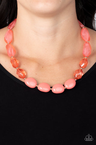 Private Paradise - Orange Paparazzi Necklace