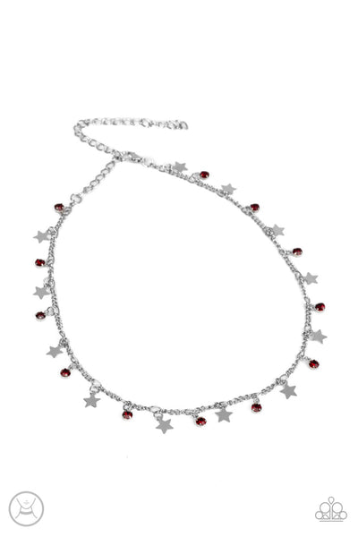 Little Lady Liberty - Red Paparazzi Choker Necklace