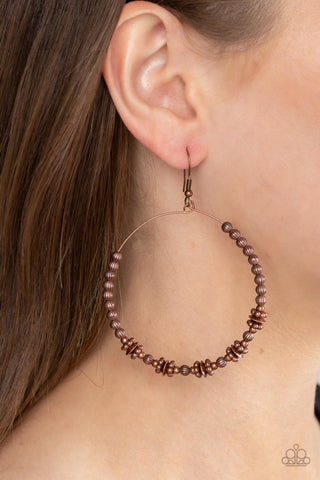 Simple Synchrony - Copper Paparazzi Earrings