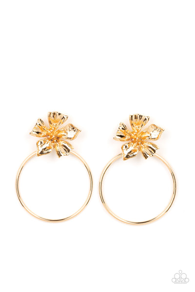 Buttercup Bliss - Gold Paparazzi Earrings