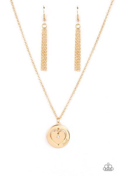 Heart Full of Faith - Gold Paparazzi Necklace