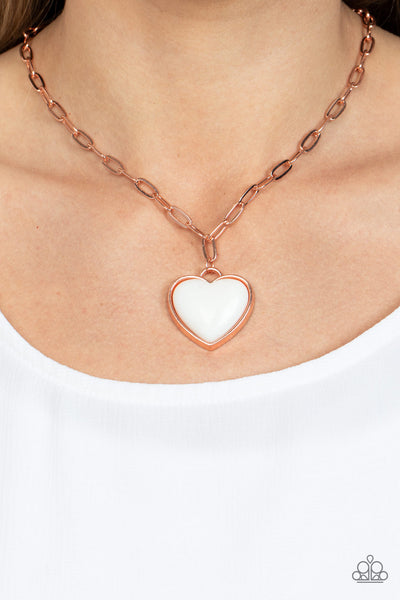 Everlasting Endearment - Copper Paparazzi Necklace