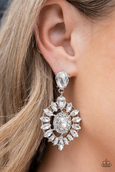 My Good LUXE Charm Paparazzi White Earring