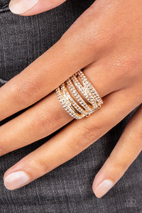 Knock-Out Opulence - Gold Paparazzi Ring