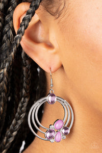Dreamy Dewdrops - Purple Paparazzi Earring