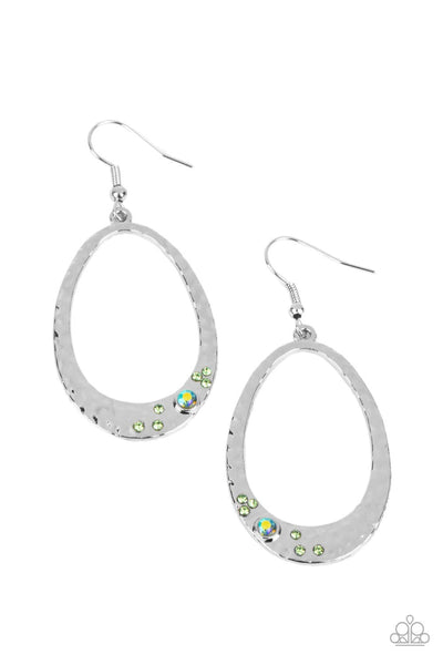 Seafoam Shimmer - Green Paparazzi Earring