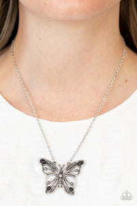 Badlands Butterfly - Black Paparazzi Necklace