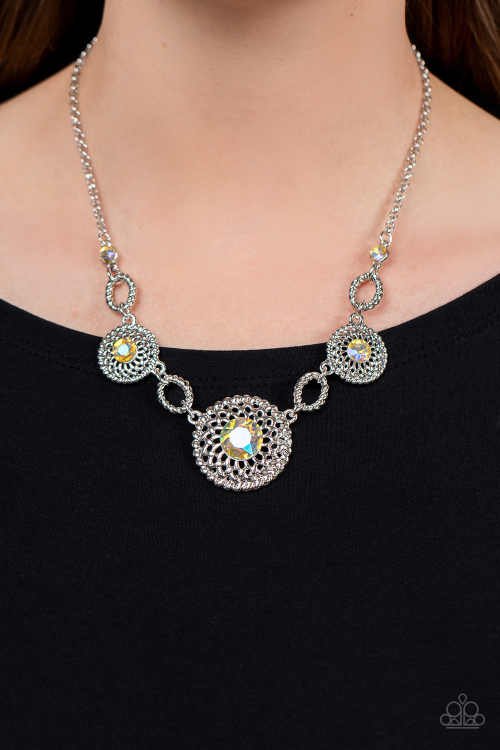 Cosmic Cosmos - Yellow Paparazzi Necklace