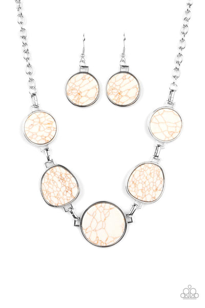 Santa Fe Flats Paparazzi White Necklace