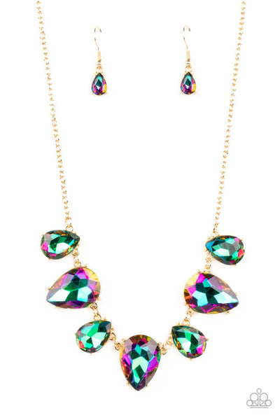 Otherworldly Opulence - Gold Paparazzi Necklace