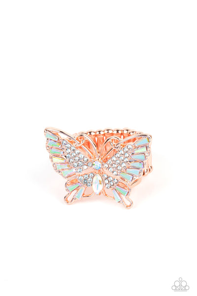 Fearless Flutter - Copper Paparazzi Ring