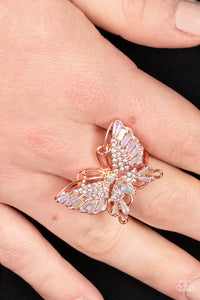 Fearless Flutter - Copper Paparazzi Ring