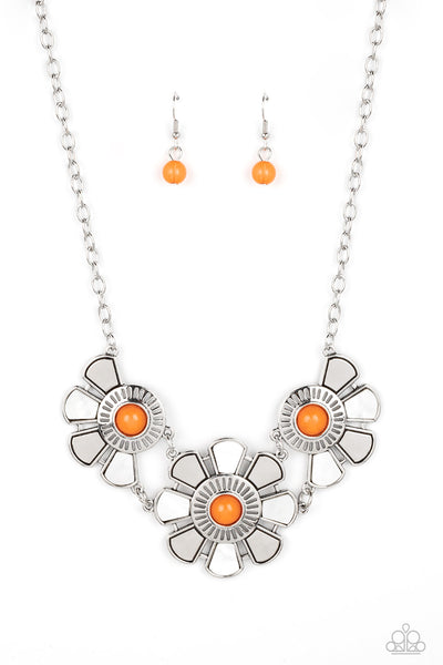 Aquatic Garden Paparazzi Orange Necklace