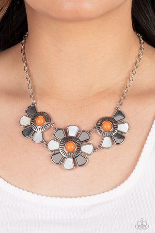 Aquatic Garden Paparazzi Orange Necklace