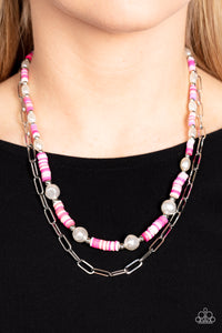 Tidal Trendsetter - Pink Paparazzi Necklace