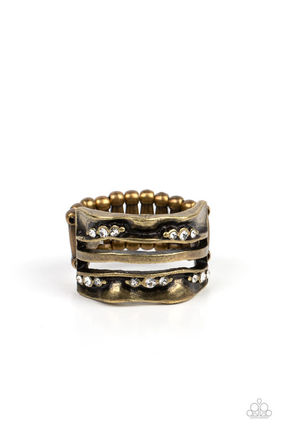 Unexpected Treasure - Brass Paparazzi Ring