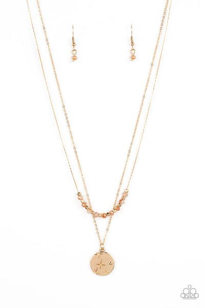 Stunning Supernova - Gold Paparazzi Necklace