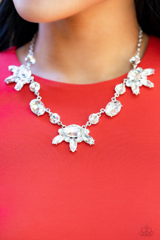 GLOW-trotting Twinkle - White Paparazzi Necklace