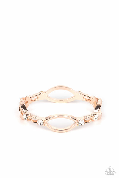 Interwoven Illusion - Rose Gold Paparazzi Bracelet