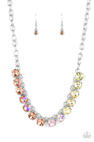 Rainbow Resplendence - Orange Paparazzi Necklace