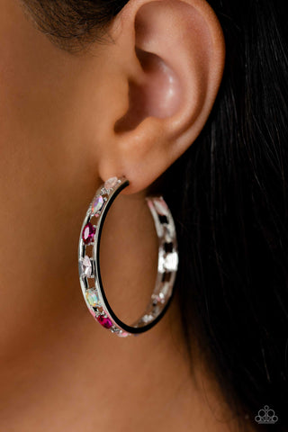 The Gem Fairy Pink Paparazzi Hoop Earring