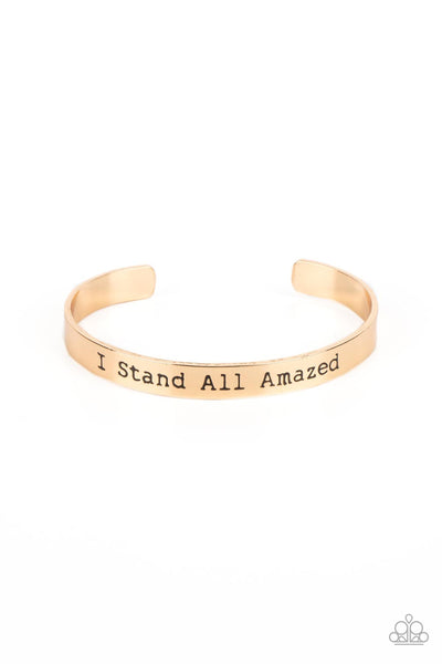 I Stand All Amazed - Gold Paparazzi Bracelet