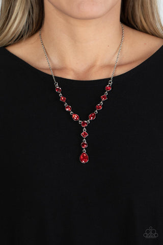 Forget the Crown - Red Paparazzi Necklace