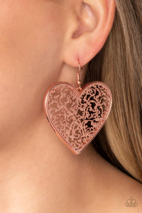 Fairest in the Land Copper Paparazzi Earring