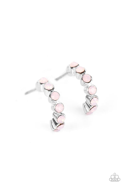 Carefree Couture - Pink Paparazzi Hoop Earrings