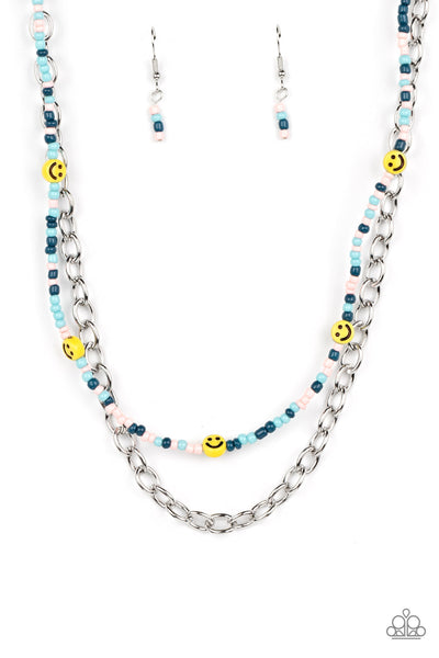 Happy Looks Good on You - Blue Paparazzi Necklace