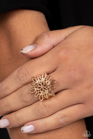 Coastal Chic - Gold Paparazzi Ring