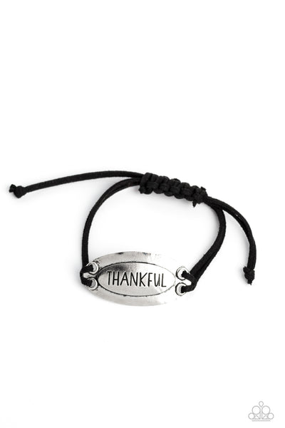 Thankful Tidings - Black Bracelet Paparazzi