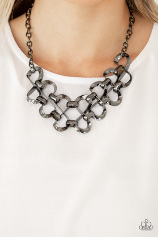 Work, Play, and Slay - Black Paparazzi necklace
